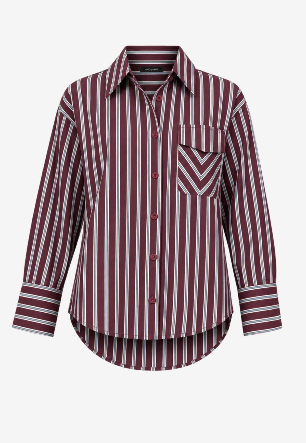 Streifenbluse NEW CLASSIC aus elastischer  Baumwolle
