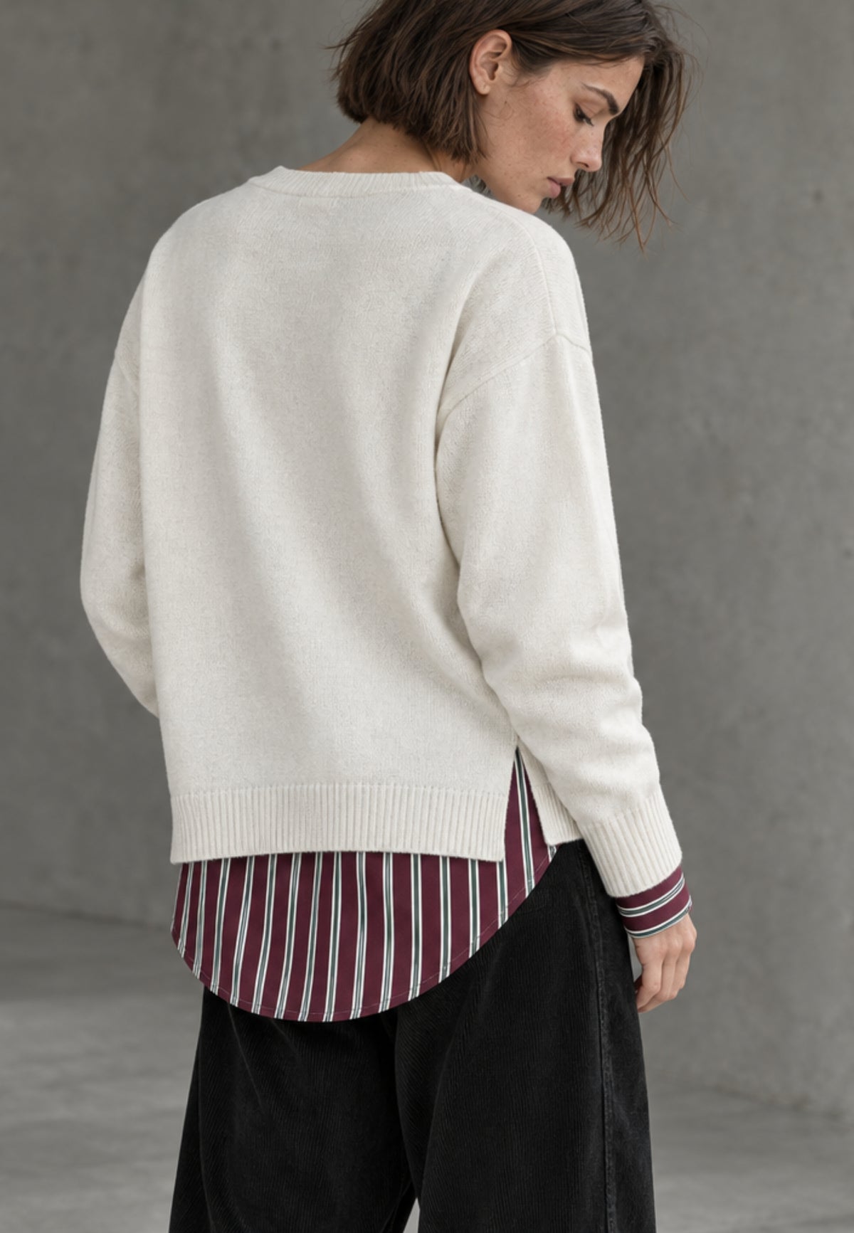 Strickpullover PURE EDGE aus Viskose-Mix