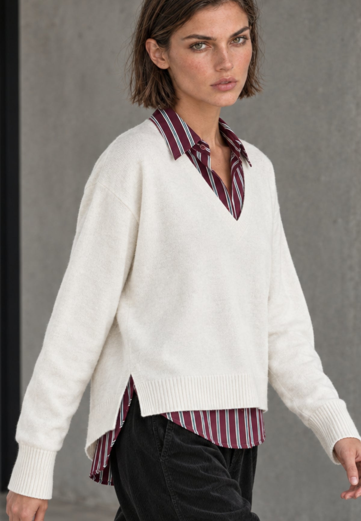 Strickpullover PURE EDGE aus Viskose-Mix