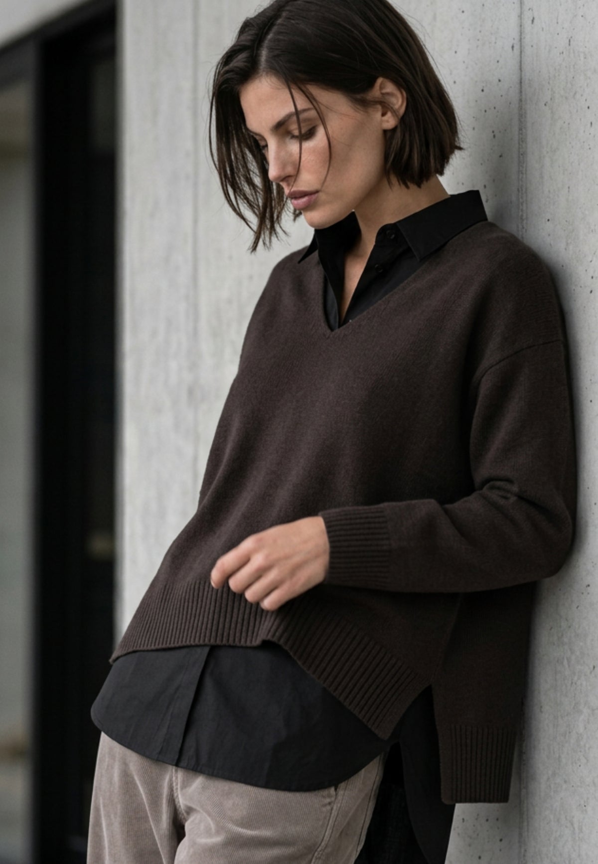 Strickpullover PURE EDGE aus Viskose-Mix