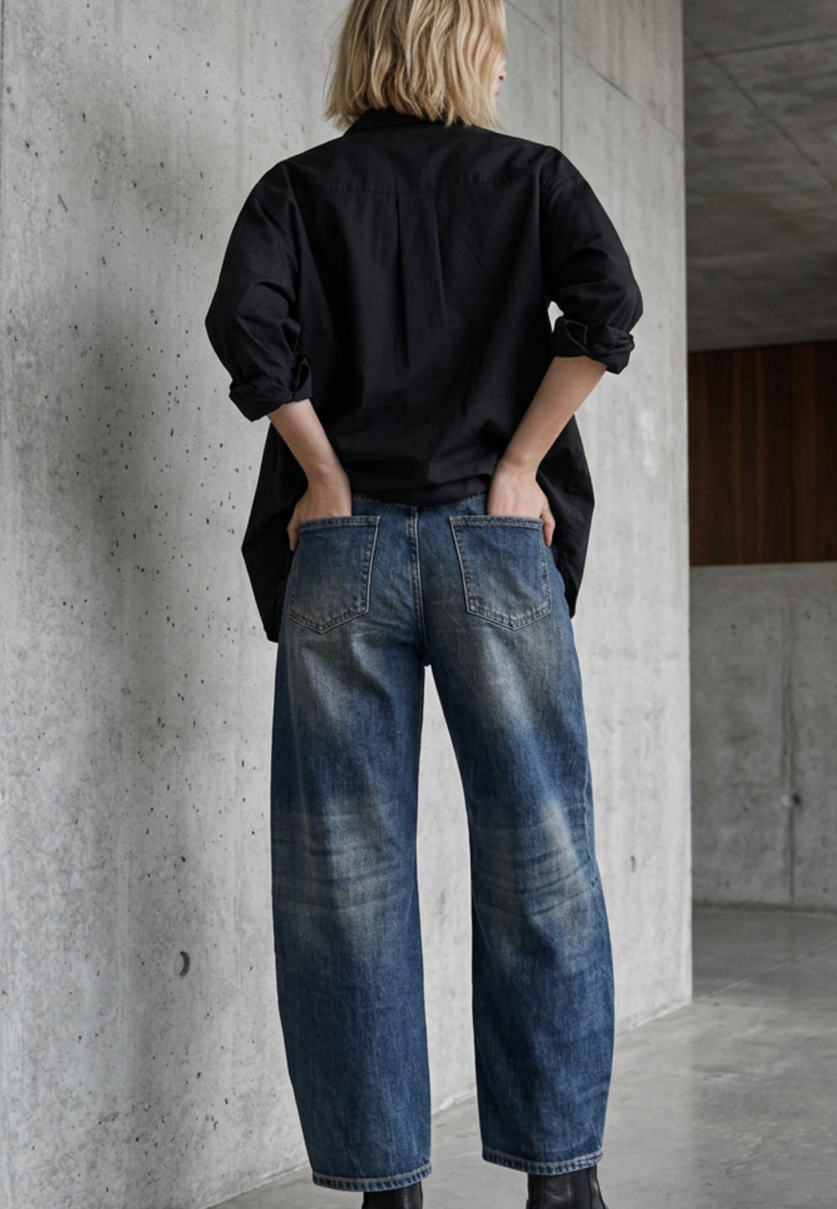 Barrel Jeans RAW SPIRIT aus elastischem Denim