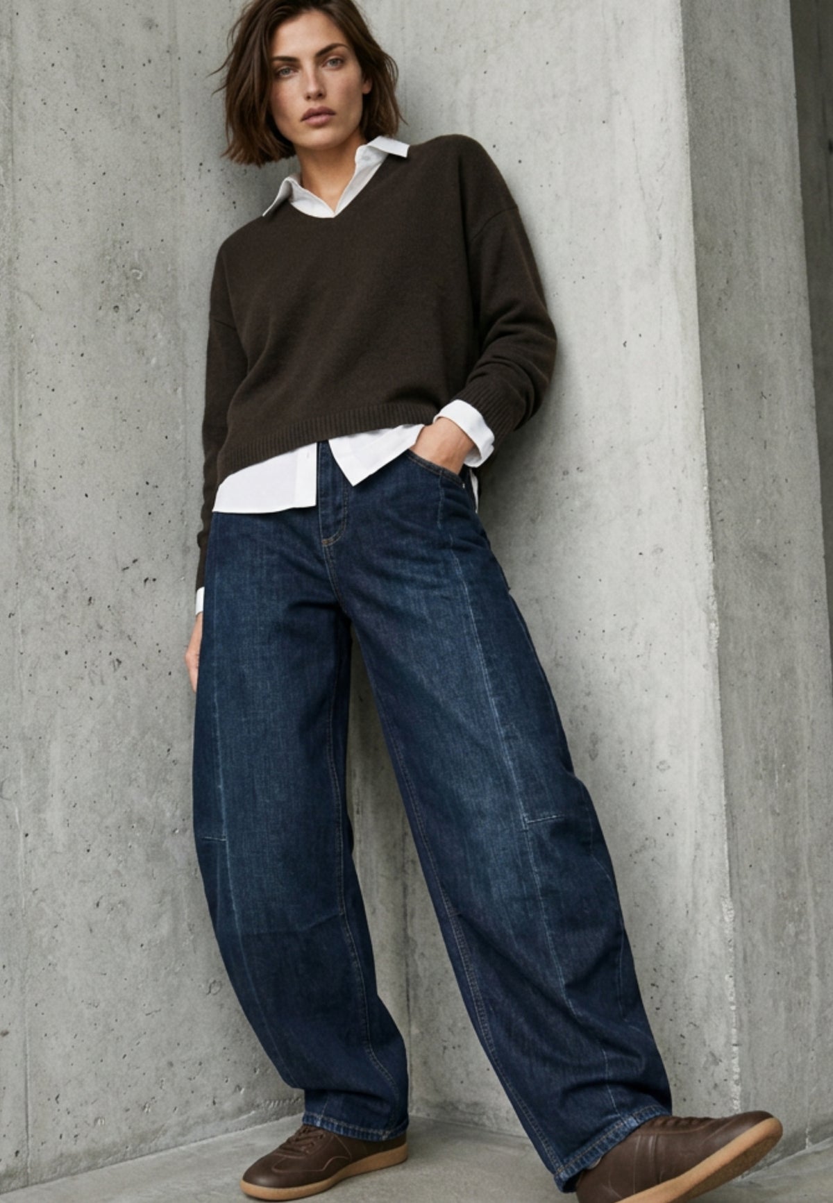 Long Barrel THE CURVE aus elastischem Denim
