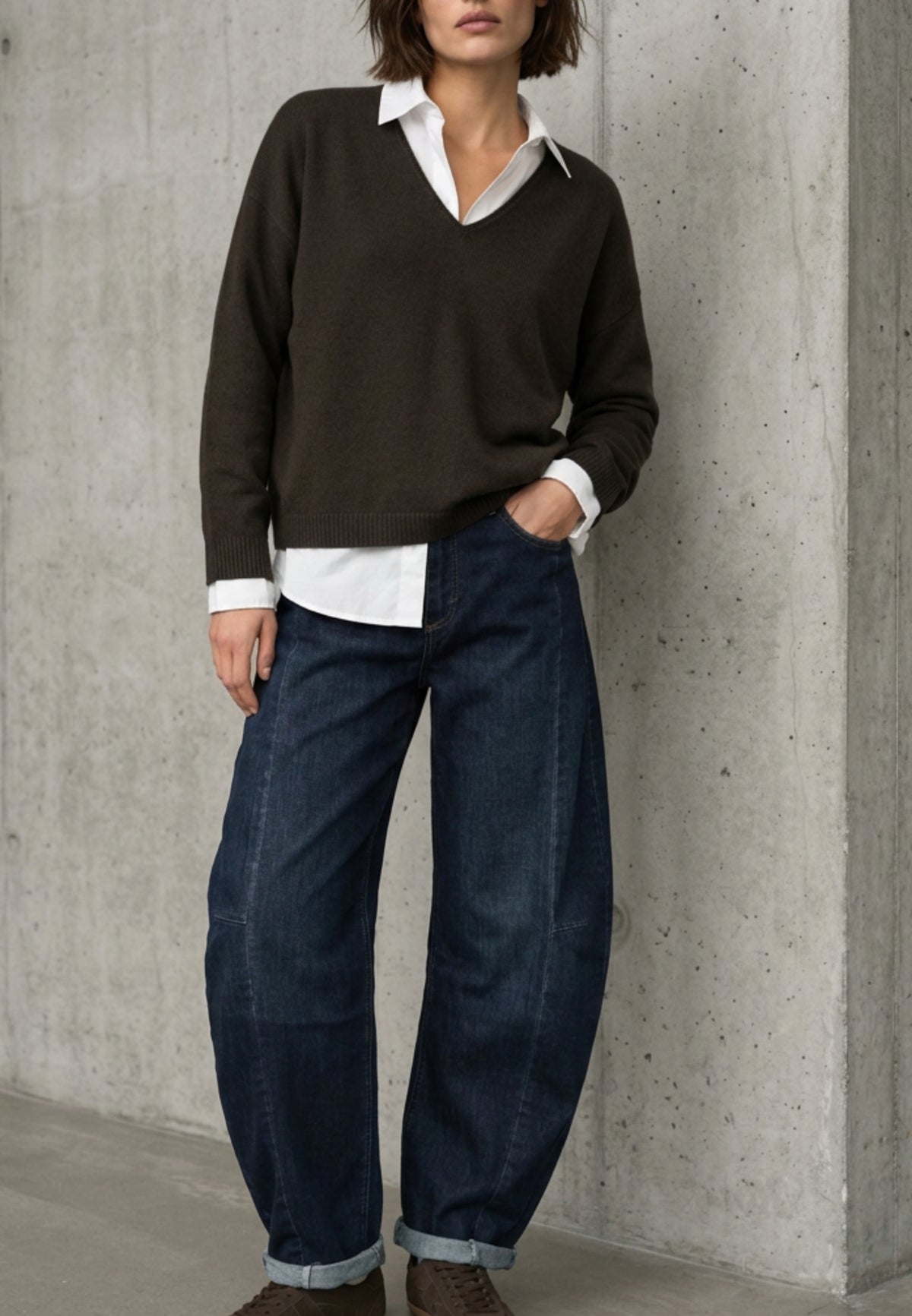 Long Barrel THE CURVE aus elastischem Denim