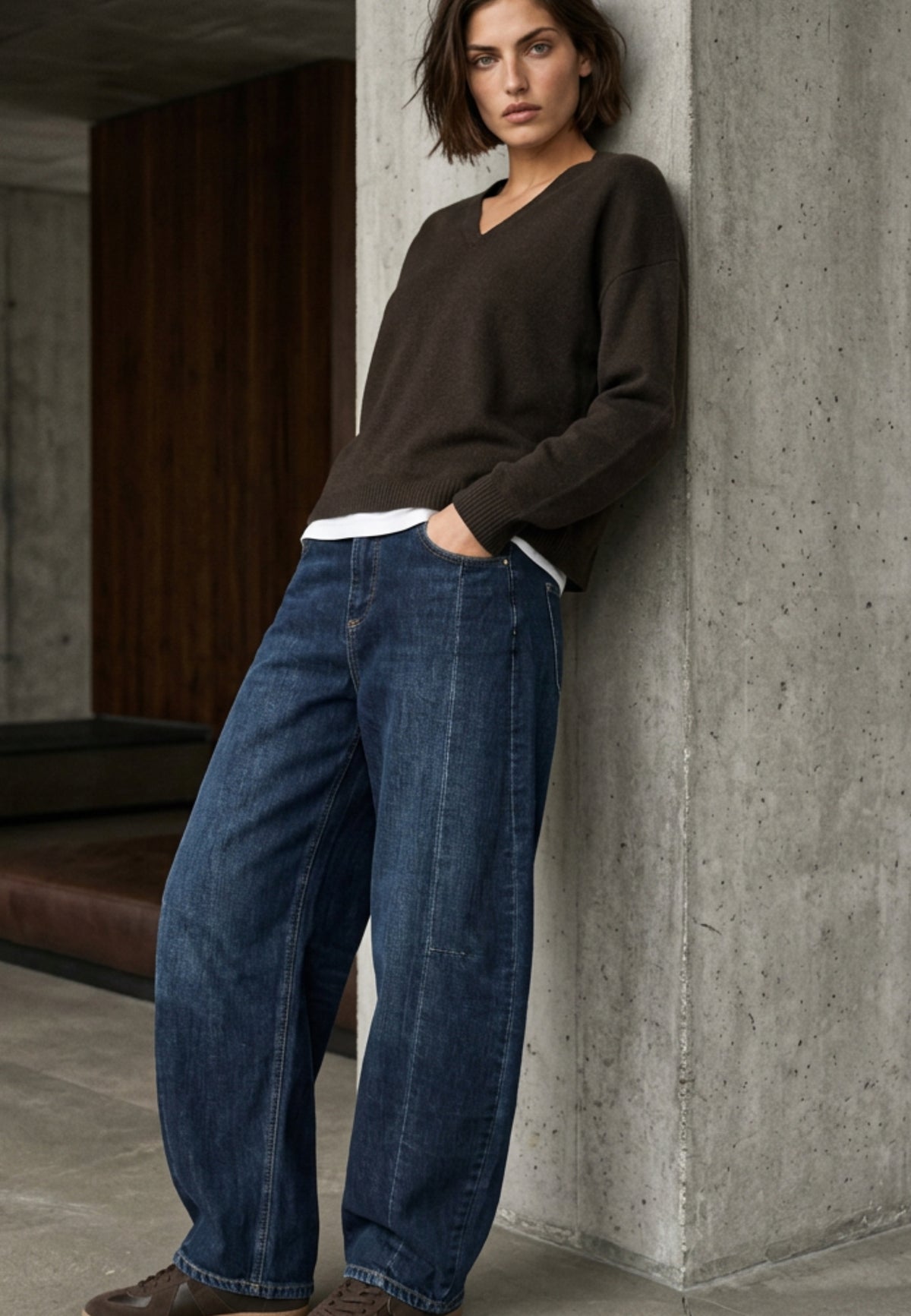 Long Barrel THE CURVE aus elastischem Denim