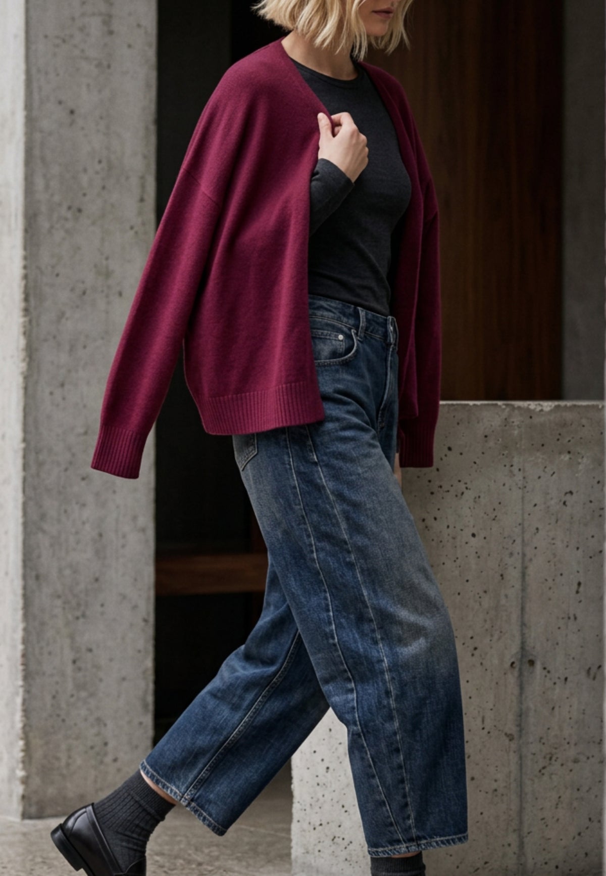 Strickjacke MODERN LAYER aus Viskose-Mix