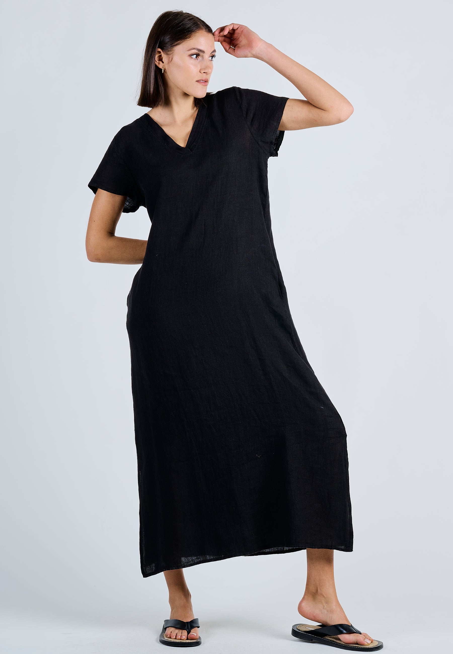 LINEN FLOW DRESS